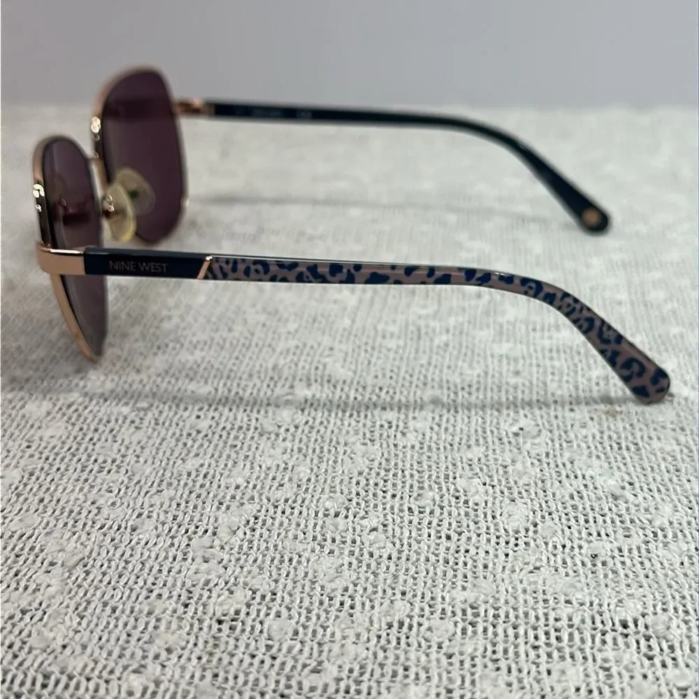 NINE WEST Pink Blue Animal Print Sunglasses NW126S